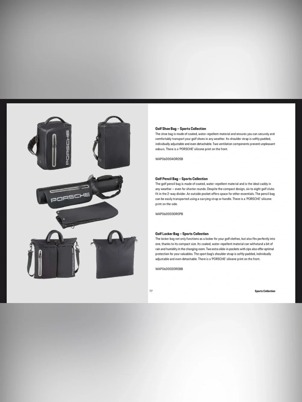 Porsche 🏎️🏌️NWT Golf Locker Bag Sport Black Grey